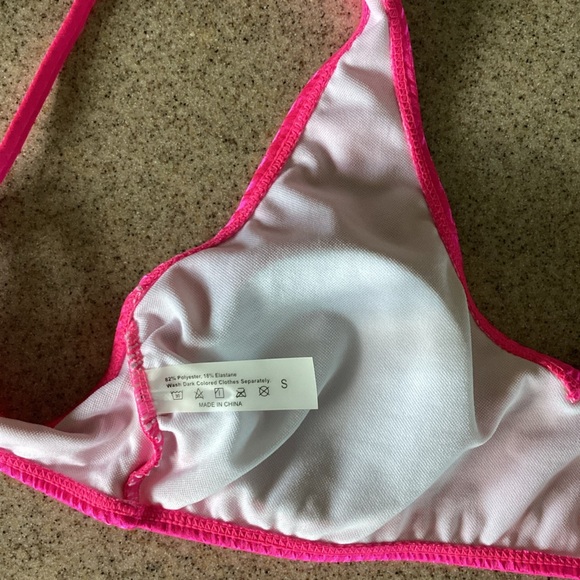 NWOT, SHEIN Hot Pink Bikini Set Size Small - Picture 7 of 7